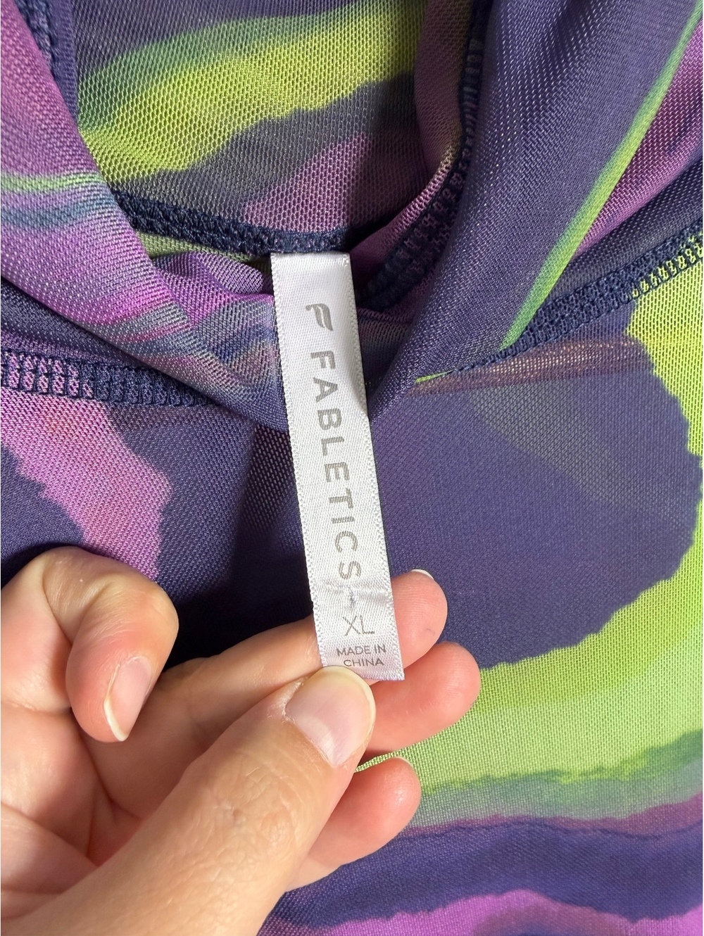Fabletics Multicolor Swirl Mesh Top - Picture 3 of 6